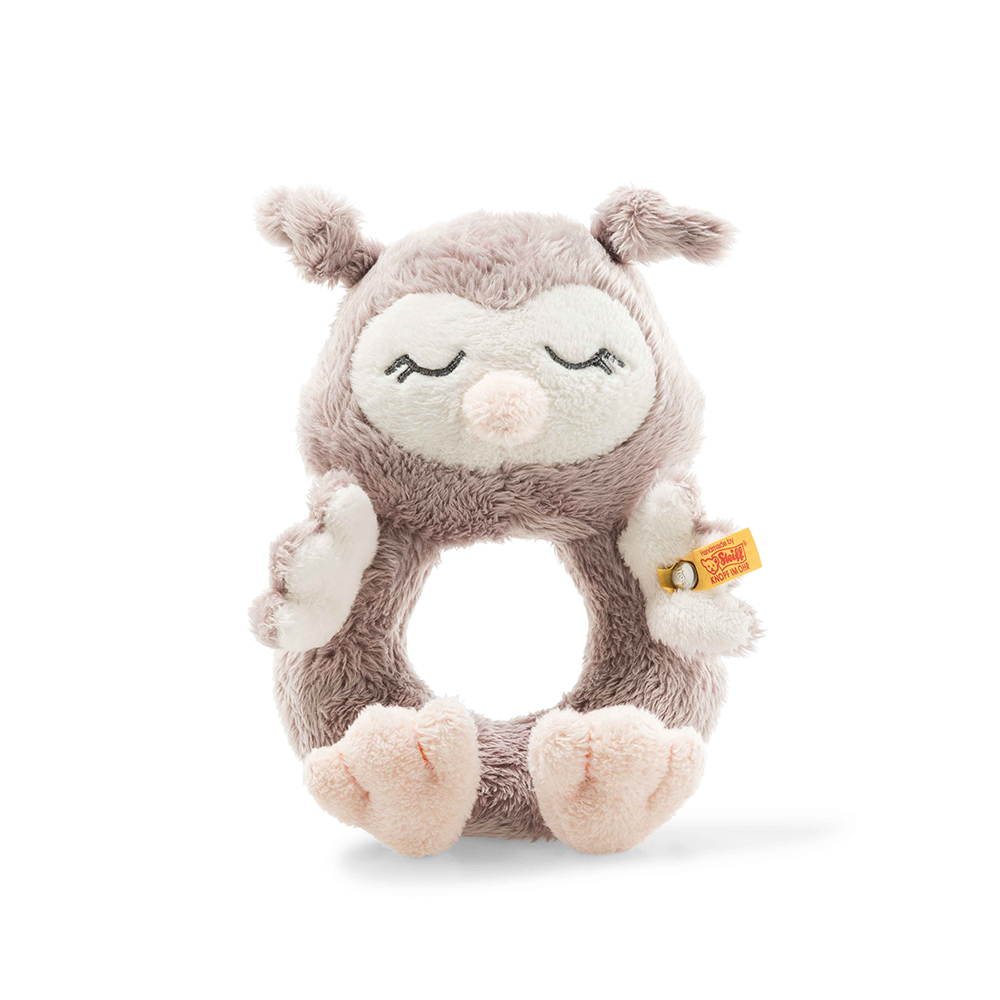 Steiff wճ}: Ollie Owl Grip Toy with Rattle