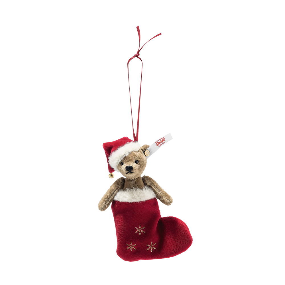 Steiff 德國金耳釦泰迪熊: Christmas Teddy Bear Ornament