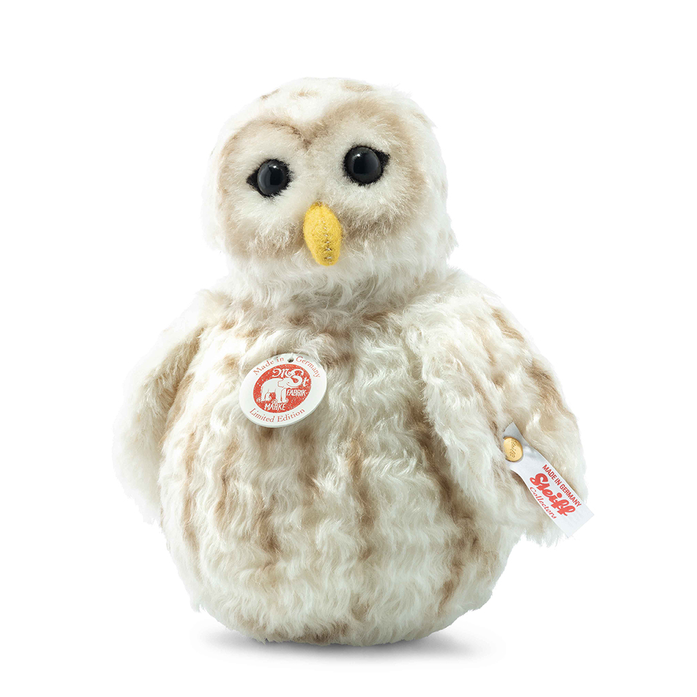 Steiff 德國金耳釦泰迪熊: Snowy Owl Roly Poly 