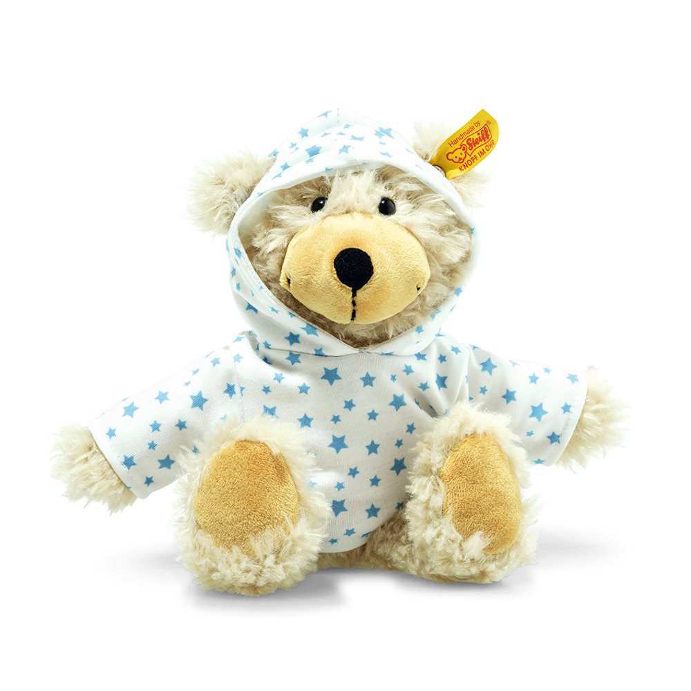 Steiff 德國金耳釦泰迪熊: Charly Stars Dangling Teddy Bear With Hoody