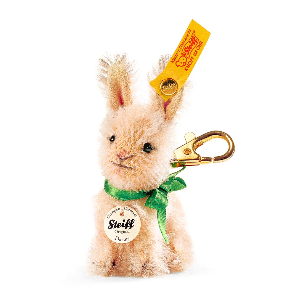 Steiff 德國金耳釦泰迪熊: Keyring Dormy Rabbit, aprico