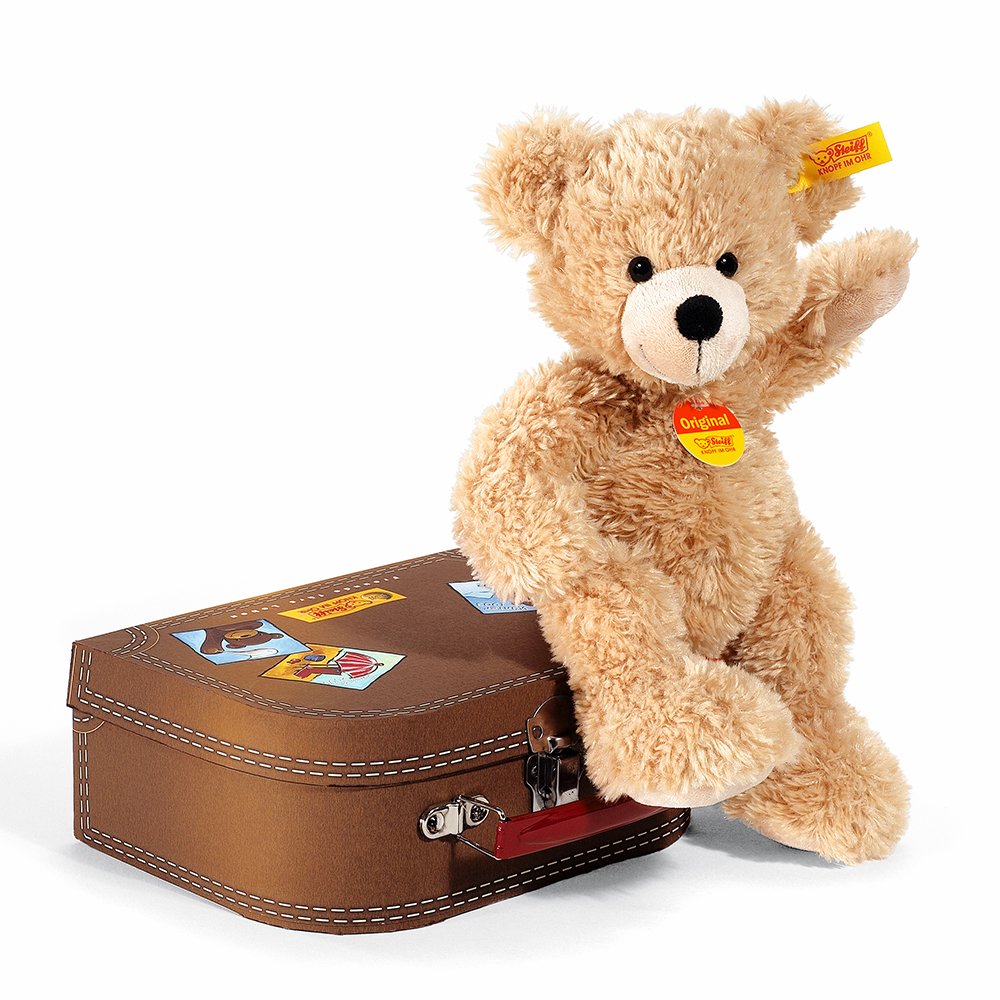 Steiff 德國金耳釦泰迪熊: Teddy Bear Fynn in Suitcase