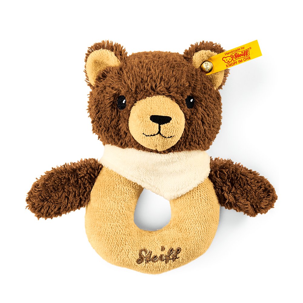 Steiff 德國金耳釦泰迪熊: Basti bear Grip Toy 有機棉熊
