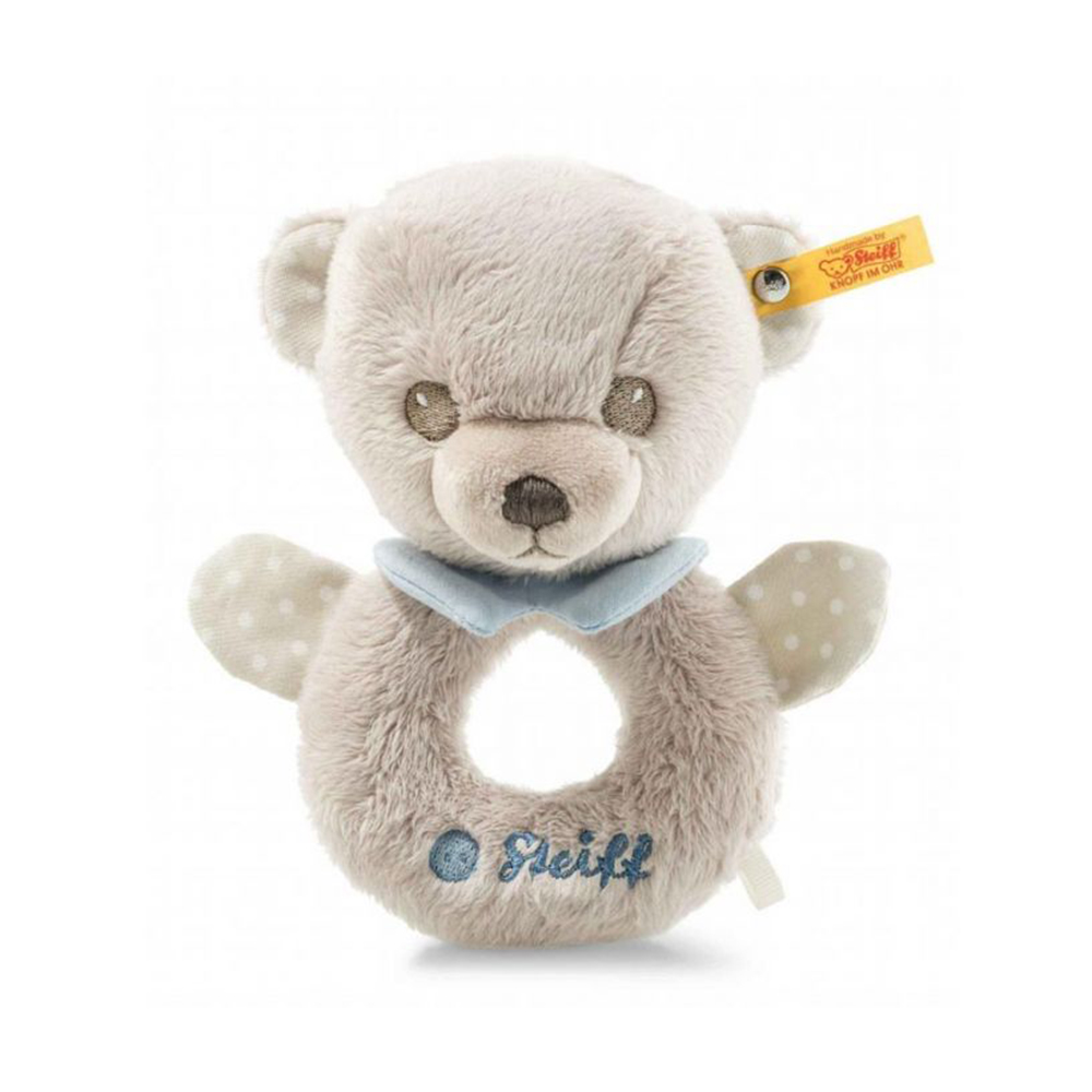Steiff 德國金耳釦泰迪熊: Hello Baby Levi Teddy Bear Grip Toy With Rattle