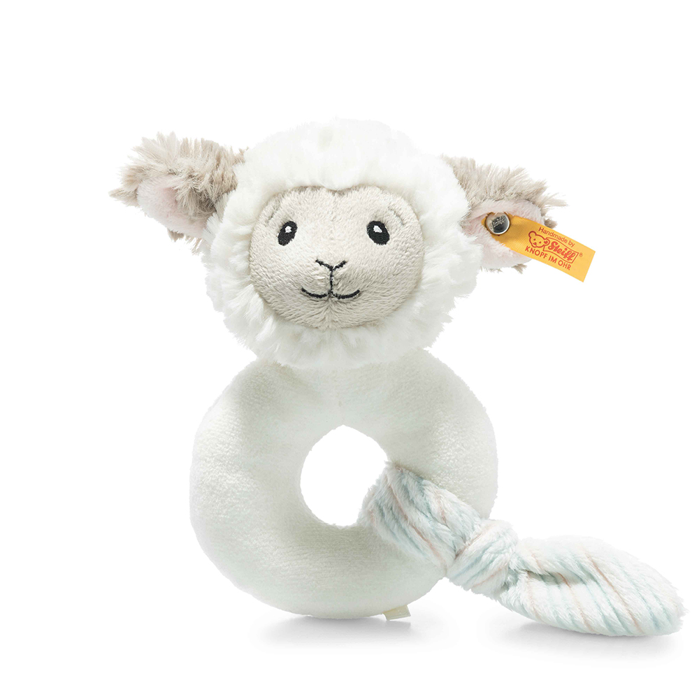 Steiff 德國金耳釦泰迪熊: Lita Lamb Grip Toy with Rattle