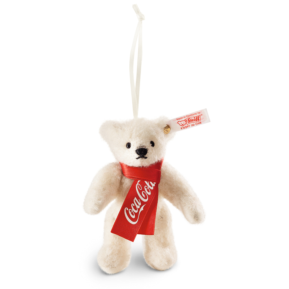 Steiff 德國金耳釦泰迪熊: Coca-Cola Polar Bear Ornament