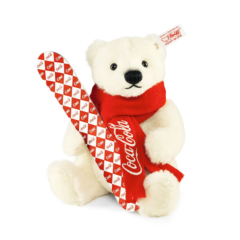 Steiff 德國金耳釦泰迪熊: Coca-Cola Polar Bear