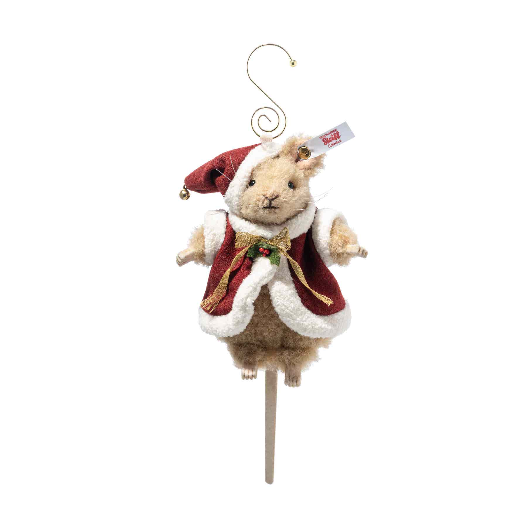 Steiff wճ}: Santa Mouse ornament L/E2000